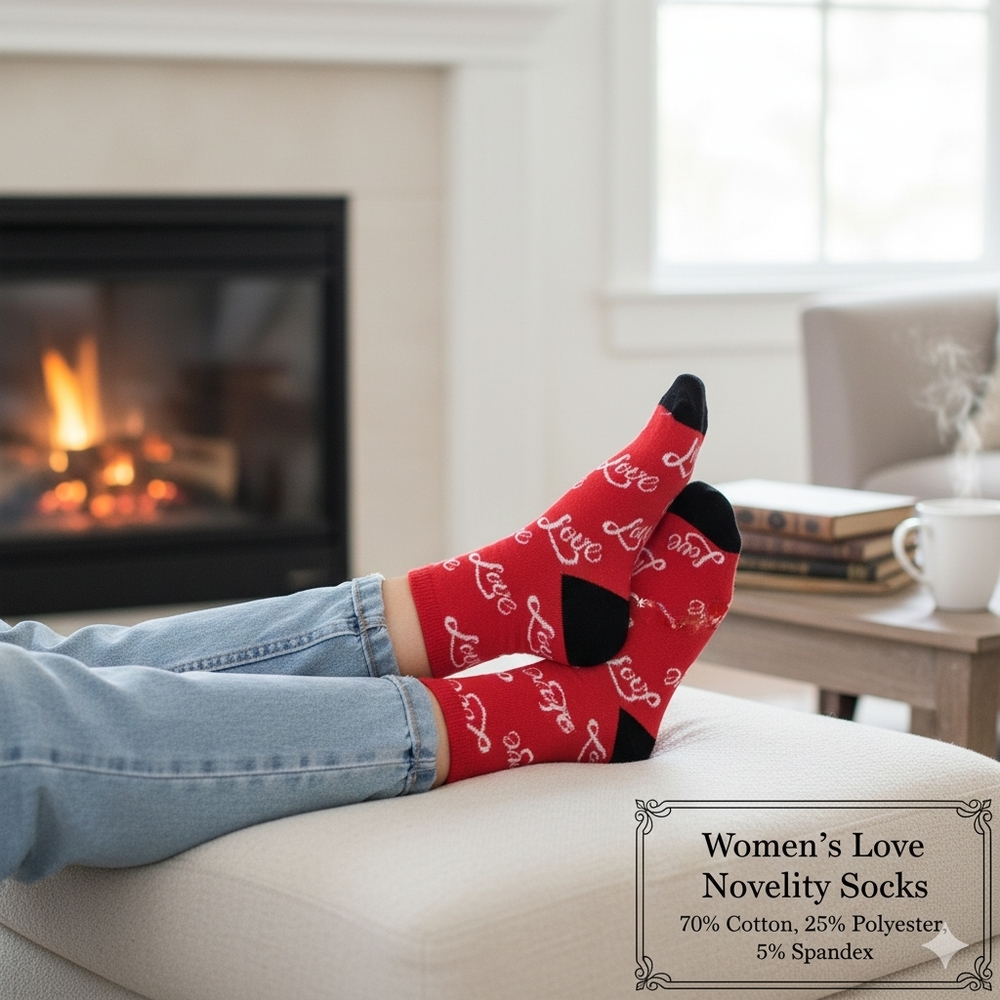 Affordable Fashion Finds Red Love Socks